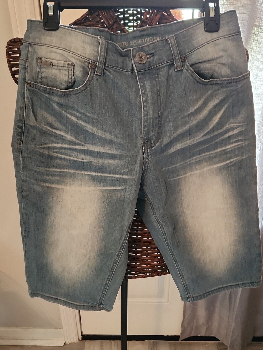 Sportivo Light Blue Washed Denim Men’s Shorts